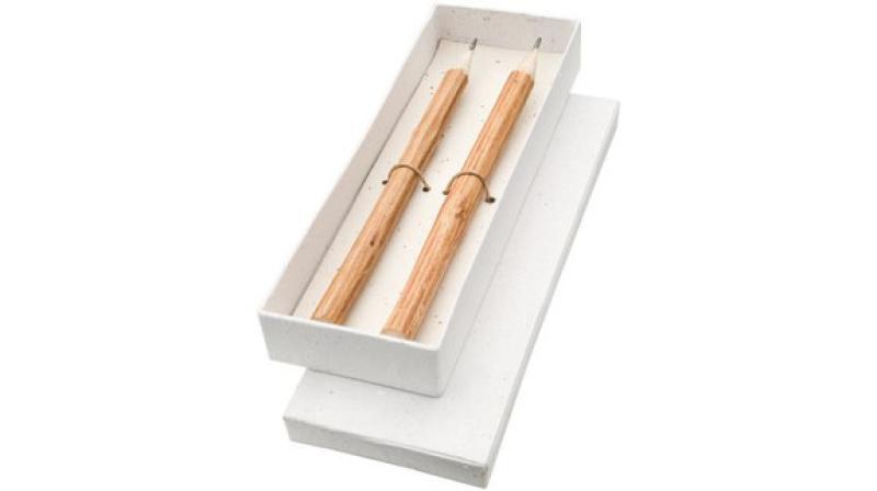 2 Pcs Wooden Cinnamon Pencils