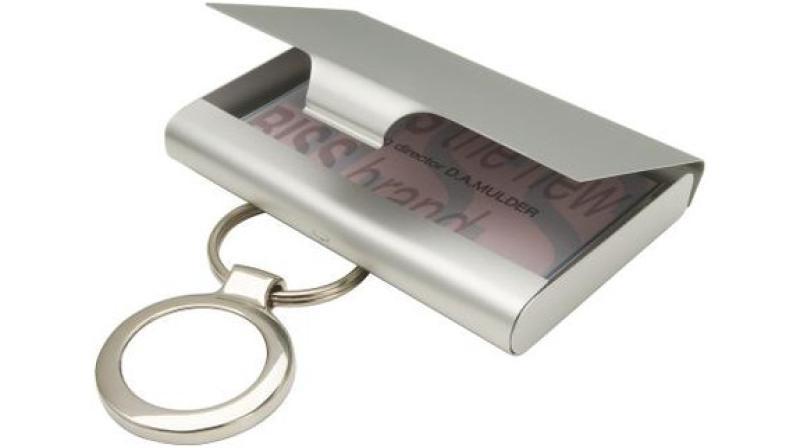 Key Chain With Business Card Holder