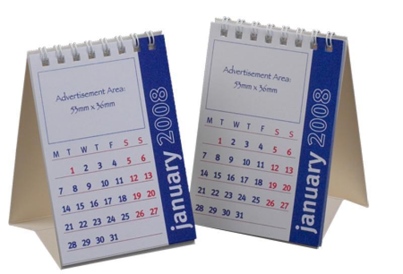 A7 Small Desk Calendar 12 Leaves