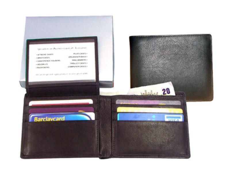 Genuine Leather Mens Wallet - Black