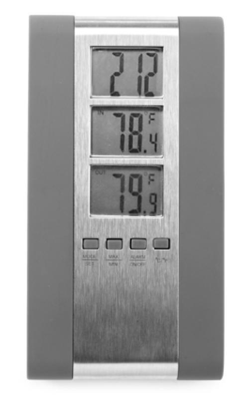 Thermometer with receiver, for exterior and interior use