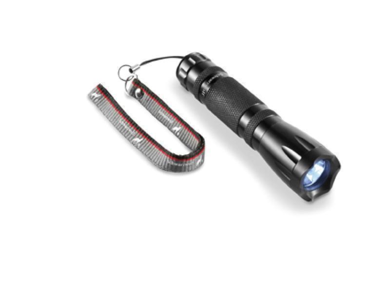Wensen pocket torch with twist mechanism and chain, small model, supplied in a pouch, incl batt
