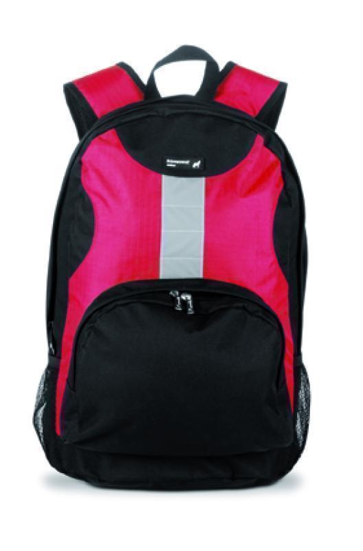Baden backpack (volume 27 litres) with reflective strap, pocket for CD or MP3 player and opening for