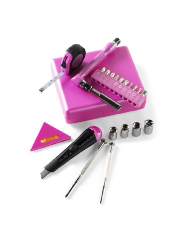 Tool set, supplied in a plastic case, 21 pc (D)