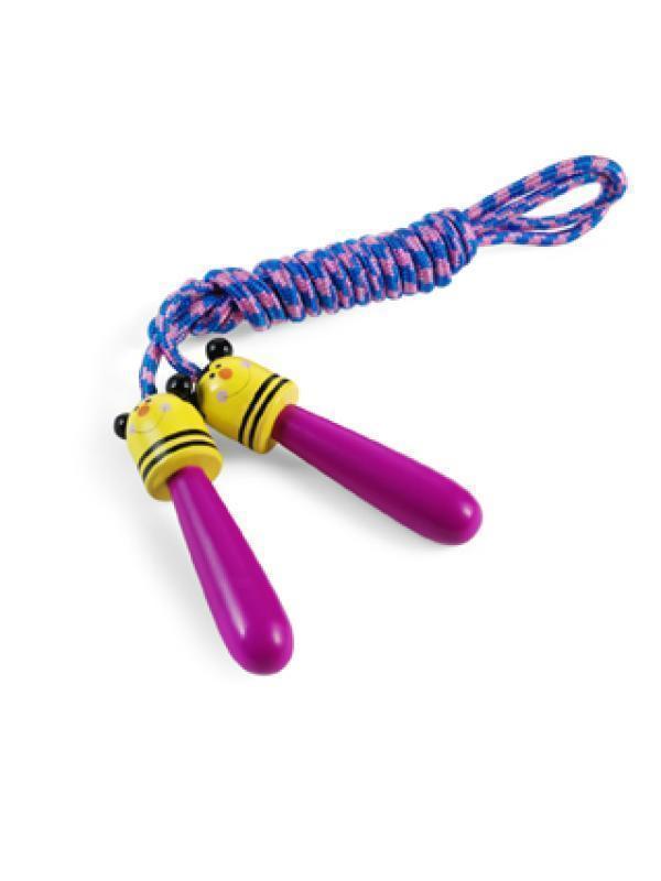 Skipping rope with an animal design on the handle. 
