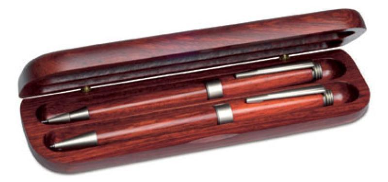 California Pen Set, Rosewood, Ballpen and Pencil