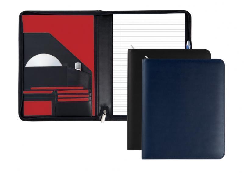 Malvern A4 Zipped Round Conference Folder 
in Malvern Leather