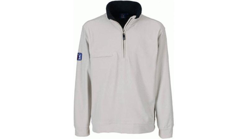 Hole 1/2 Zip Fleece Sweater