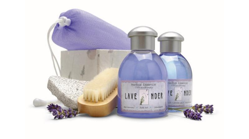5 Pcs Lavender Bath Set