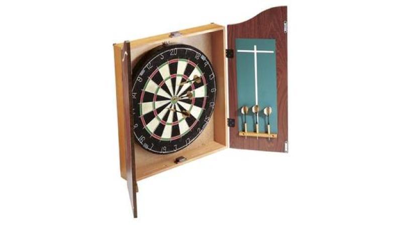 Professional Dart Board In Cabinet