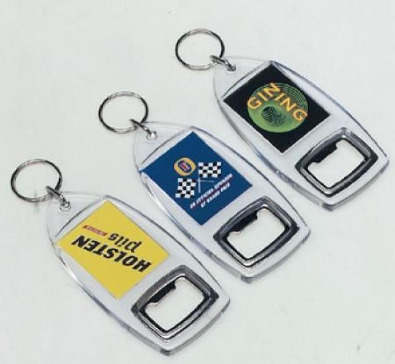 Bottle Opener Acrylic Keyring Full Colour