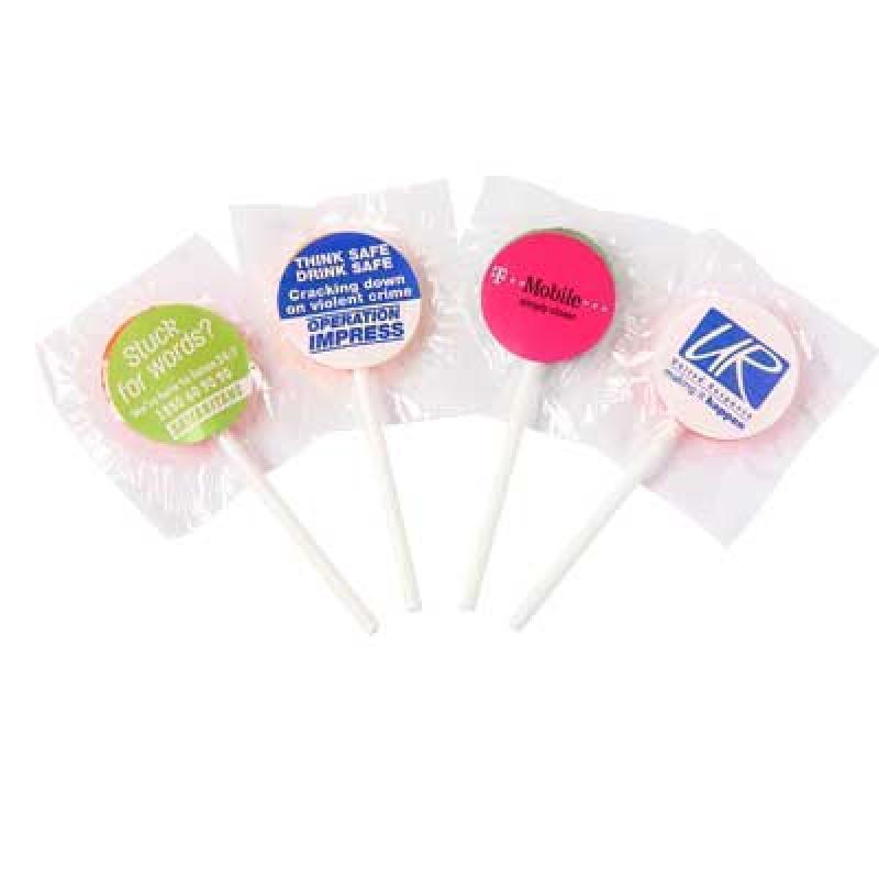 Small flat Lollypop with CMYK Label