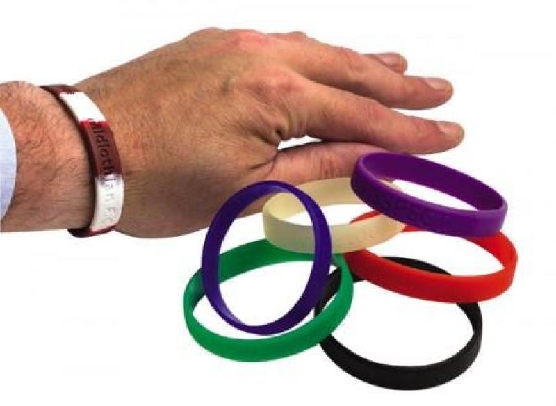 Embossed Pantone Matched Silicon Wristband