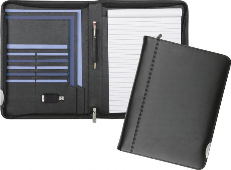 Fordcombe Leather Zipped Conference Folder