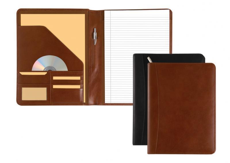A4 Zipped Eco Verde Conference Folder in Leather