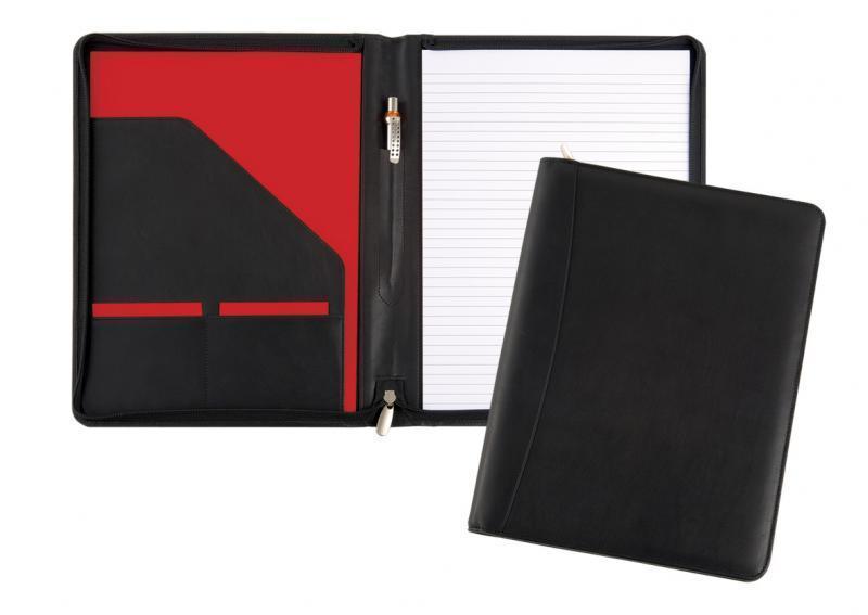 A4 Zipped Cavendish Conference Folder in Calf Leather