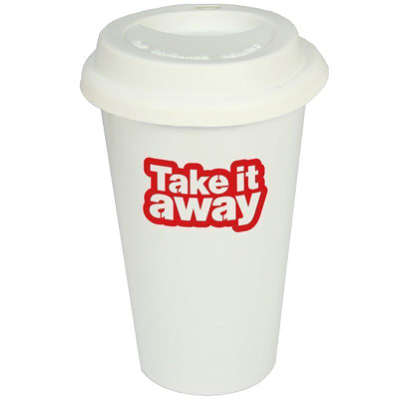 Take Away Earthenware Mug Printed One Colour