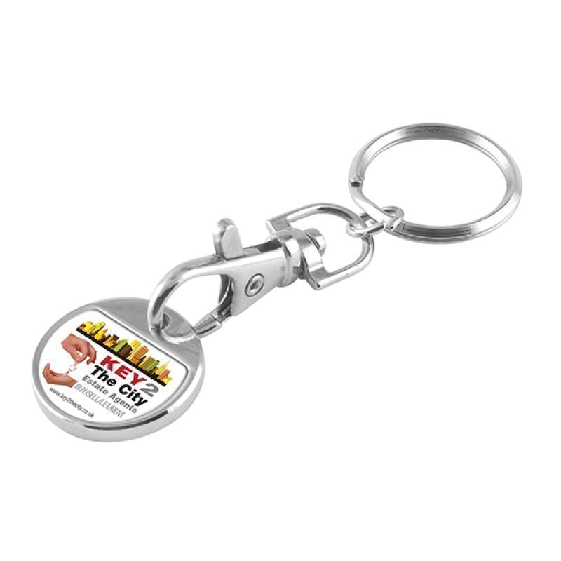 Trolley Coin Keychain printed Full Colour 