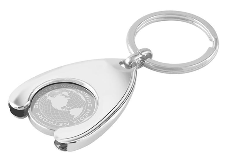 Trolley Coin in Wishbone Keyring(Engraved)