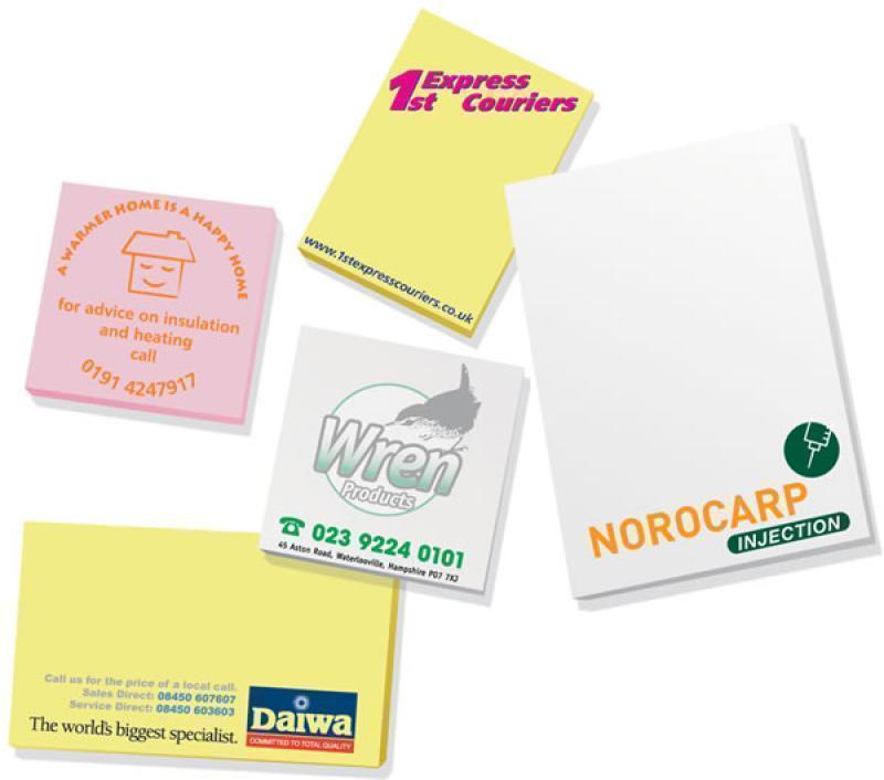 Sticky Mate 2 Notepads 50 Sheets Printed One Colour