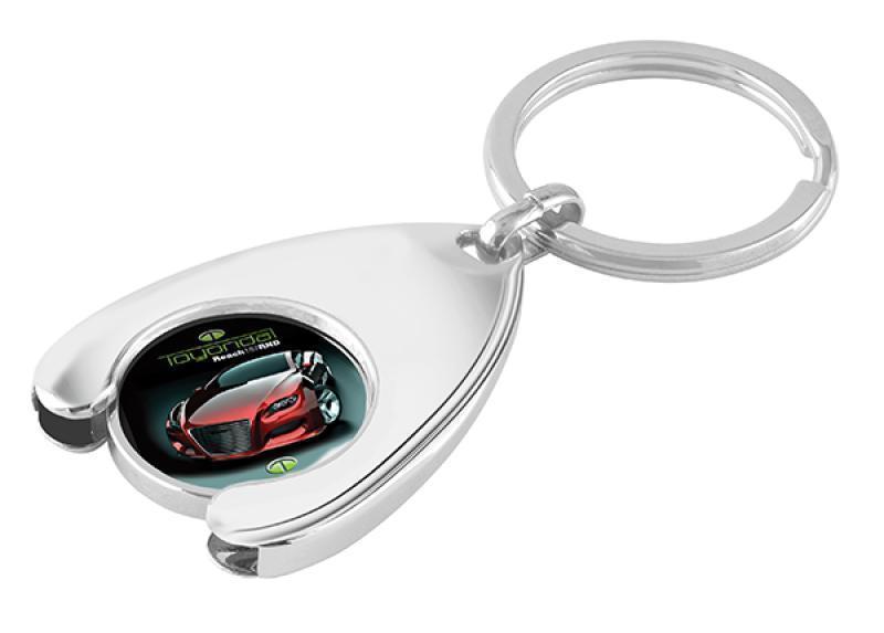 Trolley Coin Wishbone Keyring(full colour)