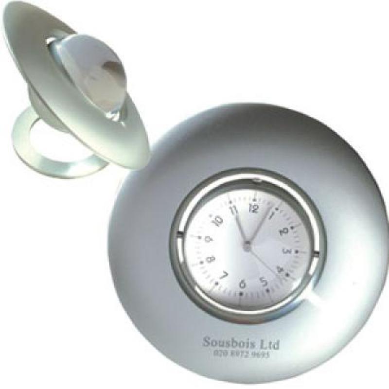 Saturn Spinning Orb Clock and Frame