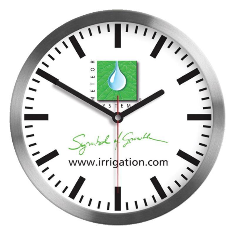 Wall Clock with Stainless Steel Surround