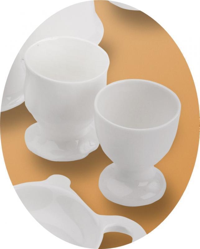 White China Footed Egg Cup