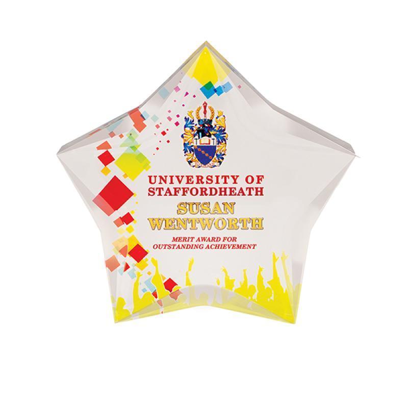 Star Shaped Acrylic Award - full colour