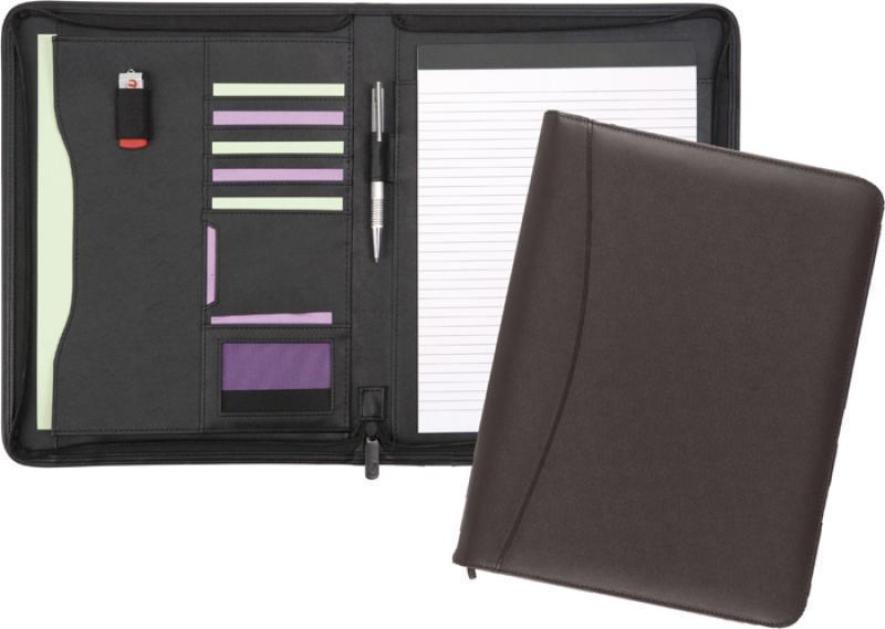A4 Chiddingstone Leather Zipped Conference Folder