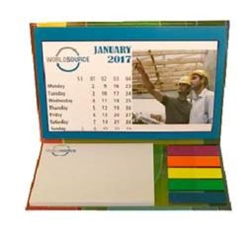 Hard Cover Calendar with Sticky Notes