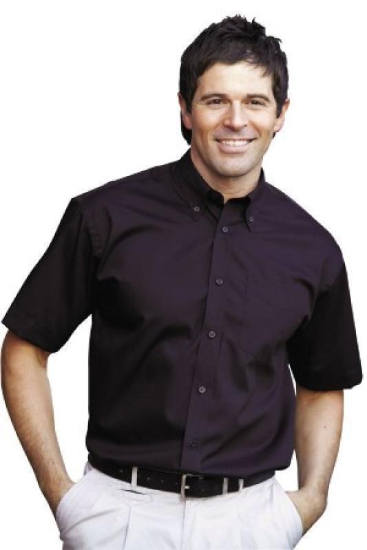 Kustom Kit Pinpoint Oxford Short Sleeved Shirt