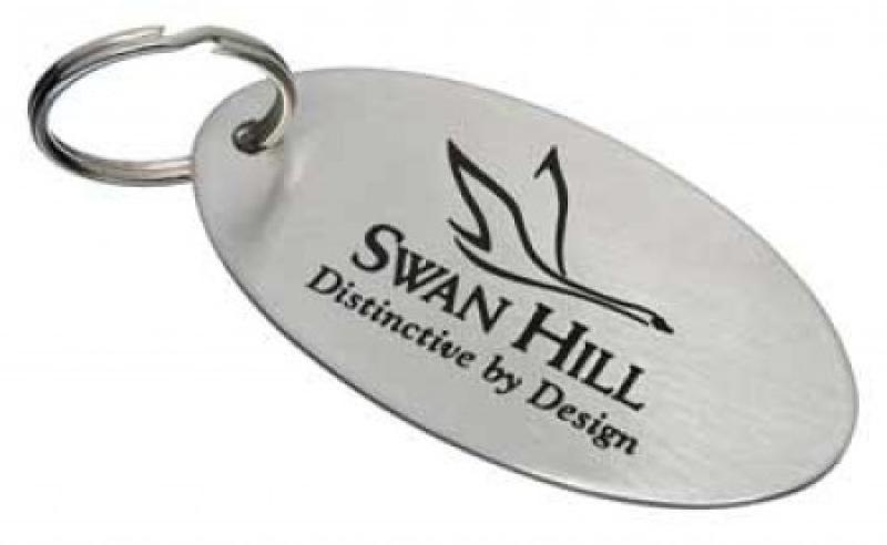 Large Oval Shaped Stainless Steel Keyring