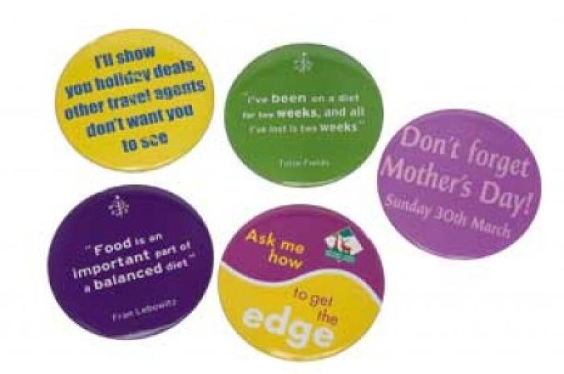77mm Button Badge  with Plastic Back