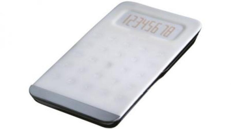 MARKSMAN 8 DIGIT POLAR CALCULATOR â€“ 8 digit calculator. the digits shine through the  rubber cover