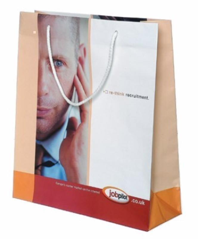 White Gloss Laminated Paper Carrier Bag
