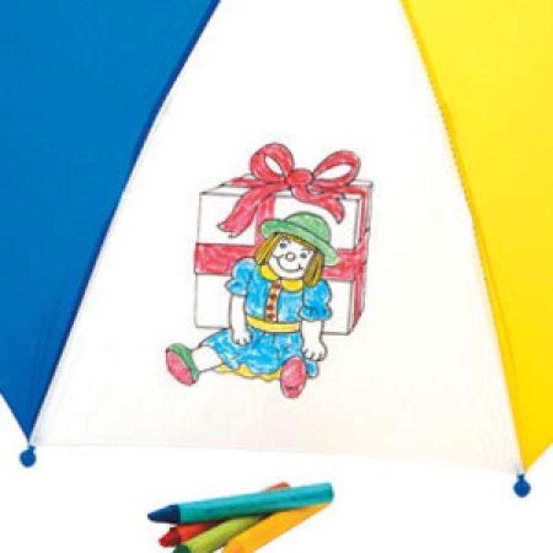 Childrens Umbrella with Crayons