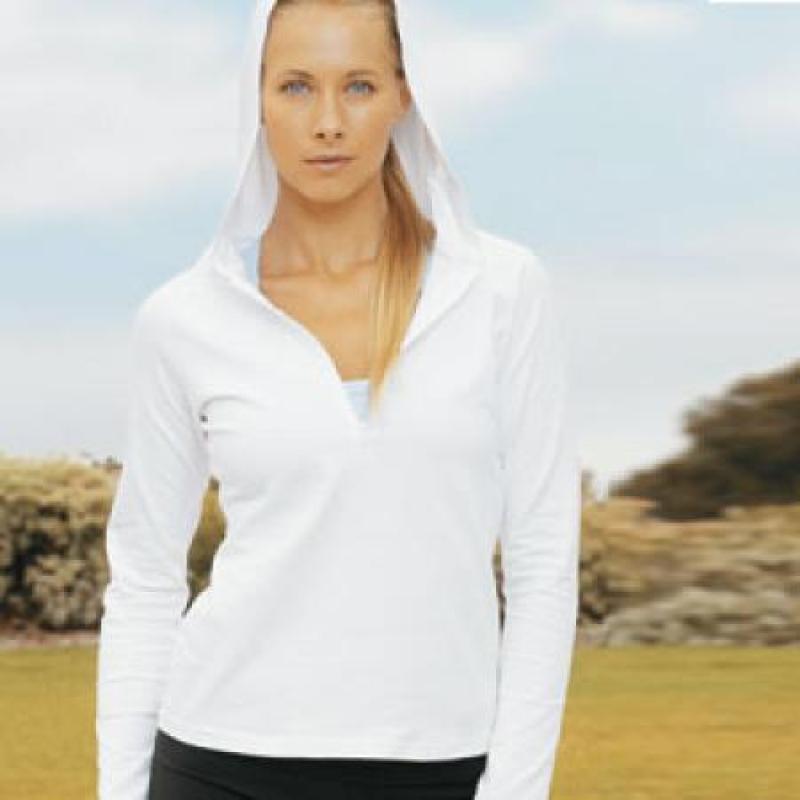 Bella Ladies Half Zip Hooded Pullover