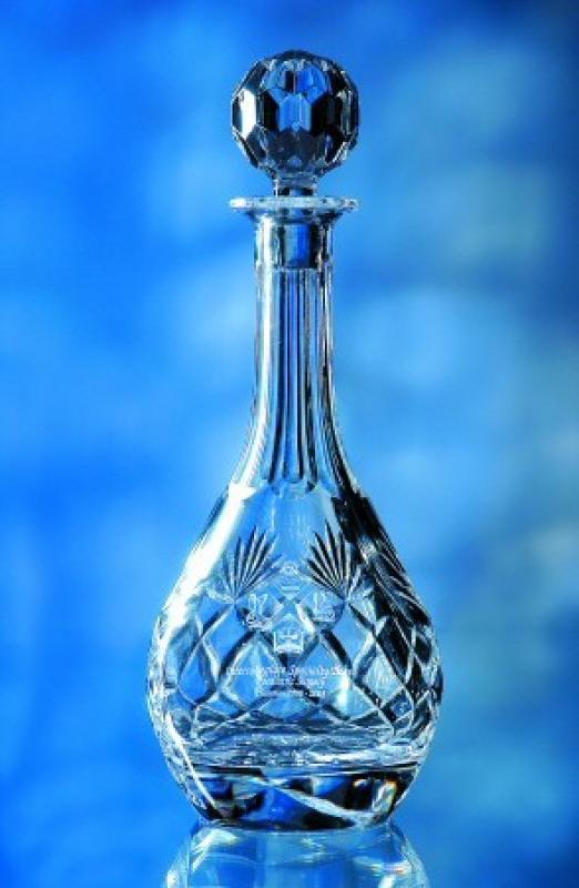 Cut Tall Round Cut Crystal Wine Decanter