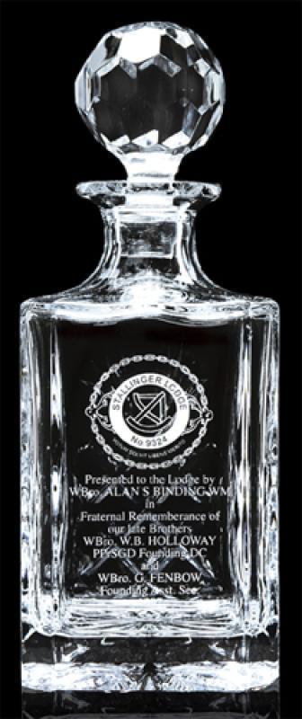 Square Cut Lead Crystal Spirit Decanter