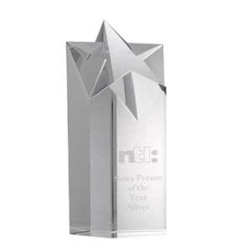 Large Optical Crystal Star Column Award