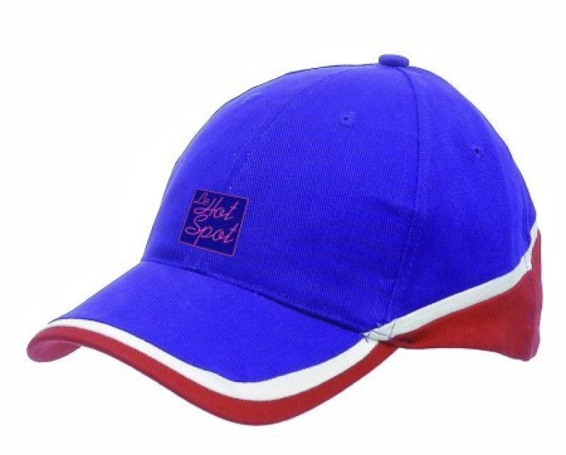 Tri-Coloured Heavy Brushed Cotton Low Profile Baseball Cap